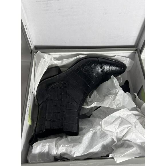 Vagabond Shoemakers Black Leather Alligator Heeled Boots Size 37 Size US 6.5-7 - Picture 4 of 11